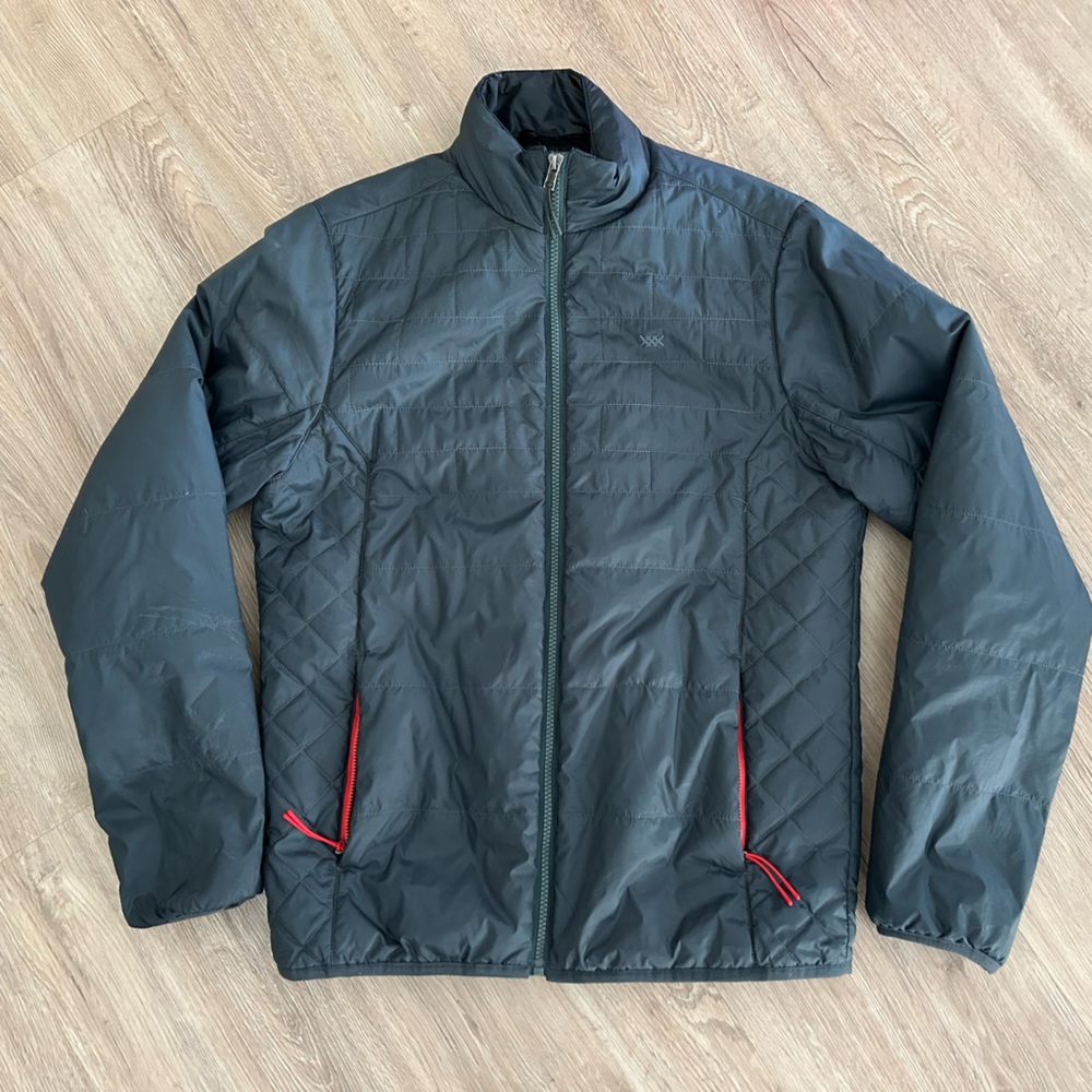 Rhone Nordic Quilted Puffer Dark Green Jacket Size Small Great Condition